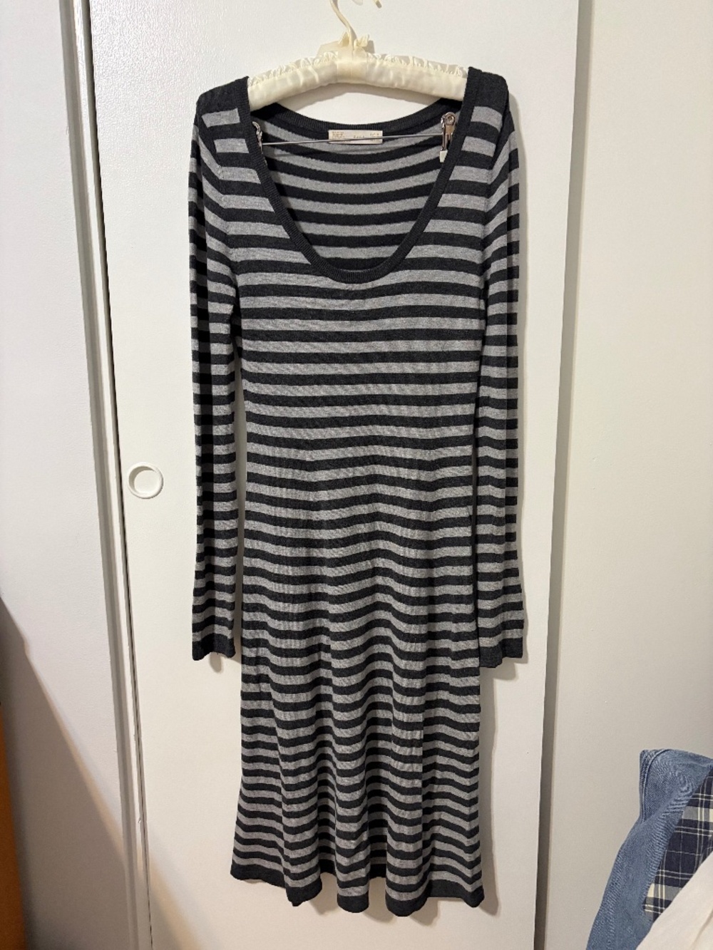 Vintage Zara LS striped knit dress
